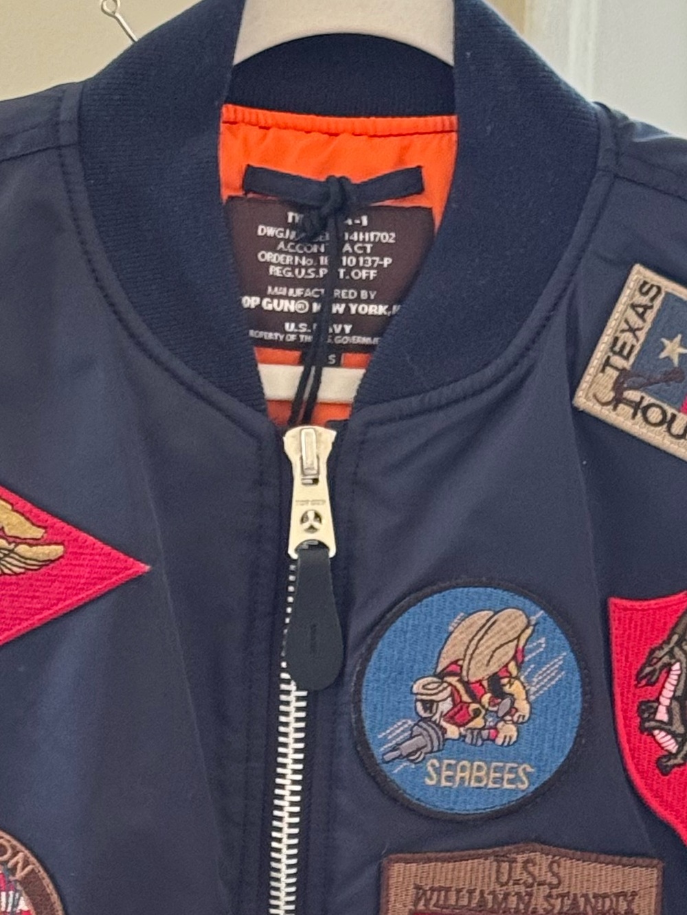 PATCH TOPGUN jacket in navy blue - Picture 5 of 5